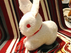 Snow white old plush bunny