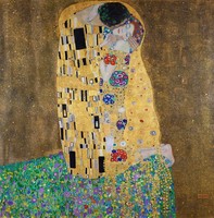 Klimt - A csók - vászon reprint