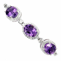 Real amethyst 925 sterling silver