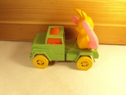 Retro toy plastic traffic goods car truck rabbit bunny approx. 1970s-80s