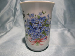 Gyönyörű nefelejcses Bavaria porcelán pohár - akár Valentin napra is