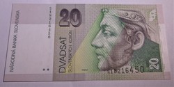 Banknotes 20 korun slovenkych hungarikum aunc