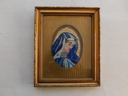 Very beautiful old tapestry, in a very showy frame, Virgin Mary