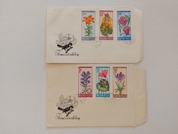 Old stamp envelope nature protection 1966 2 pcs