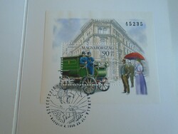 D193281 Hungary - stamp day 1997 - the first postal car - dawn of secession commemorative stamp 1999