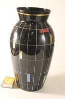 Art deco crimson glass vase 765