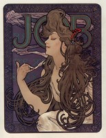 Alphonse mucha - job cigarette poster - reprint