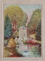 Old postcard 1923 postcard landscape lakeside forest