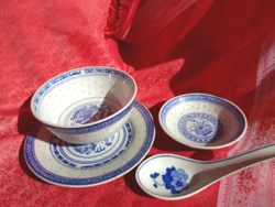 Rice grains, Chinese porcelain breakfast bowl (4 pcs.)