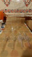 Old glass measuring flask test tube set winery glass supplies gas knockers