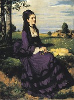 Szinyei merse paál - woman in purple dress - reprint