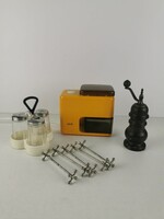 Mid century retro kitchen tools / aeg coffee grinder / salt and pepper shaker / knife holder