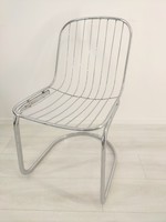 Retro metal chair, mid century chrome cane chair