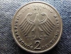 Németország 20 éves az NSZK Konrad Adenauer 2 Márka 1971 J(id70509)