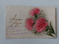 Régi virágos képeslap 1931 levelezőlap szegfű