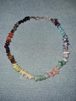Multi chakra necklace with gemstones splitter - many many handmade jewelry
