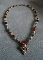 Multi Chakra Necklace with Lots of Gemstones - Lots of Handcrafted Jewelry
