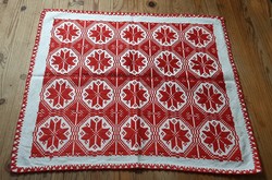 Retro embroidered tablecloth, small tablecloth 50 x 46 cm.