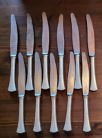 11 darabos ezüst Dianás jelzésű kés, készlet