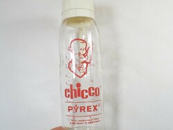 Régi retro üveg palack Chicco Pyrex cumisüveg baba cumis üveg - 1980-as évek