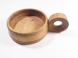 Retro wooden candle holder - from the 1970s