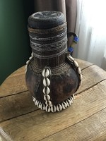 Antique African craft drink holder