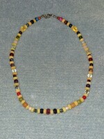 Multi-chakra necklace with precious opal and many, many precious stones - many, many handmade jewels