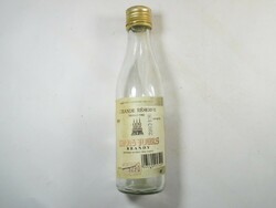 Old retro glass bottle trois tours brandy buliv manufacturer - 1980s