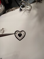 Ezüst medál apró gyémánt kövekkel, Garanciális!