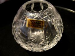 Parádi kristály gömb váza , levél nehezék