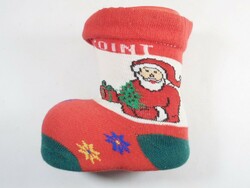 Retro old plastic boots Santa socks