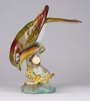 1L852 Régi Herendi porcelán madár pillangóval