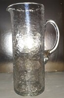 A wonderful cracked glass pitcher