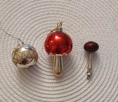 Christmas tree decoration - glass mushrooms and balls in one (I will also post)