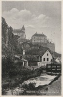 Old postcard, Veszprém - castle from the north with the Séd valley