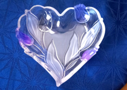 Walther Glas Nadine tulipános szív alakú kristály üveg tál