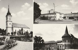 Old postcard, Berettyóújfalu - cityscapes
