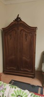 Antik bécsi barokk akasztós kétajtós szekrény