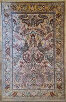 Rare, Chinese silk testicle carpet! 1 million knots/ m2! It is in perfect condition! Approx.: 125X75cm