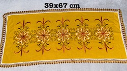 Retro mustár színű 39x67 cm terítő asztali futó Óbuda v posta is