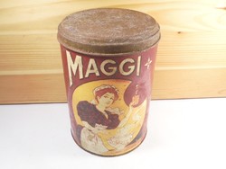Old retro metal tin box - maggi - approx. 1970s