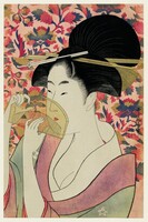 Utamaro kitagawa - lady combing her hair - reprint