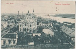 •	Szolnok, Tisza részlet/ zsinagóga, stb. 1906