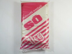 Retro old iodized table salt 1 kg - compack manufacturer - approx. From the 1980s