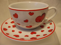 Heart-shaped retro barista coffee cup for Valentine's Day