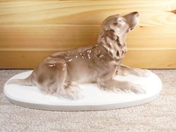 Retro régi jelzett kerámia kutya kutyus Gránit jelzéssel figura szobor
