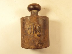 Régi antik mérlegsúly 1 kg Szent Koronás hitelesítő pecsét