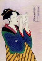 Utamaro Kitagawa - Olvasó hölgy - reprint