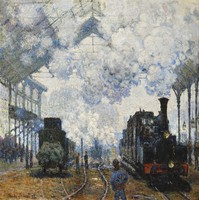 Claude Monet - the Saint-Lazere train station - reprint