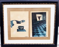 Bálint endre (1914-1986) collage composition